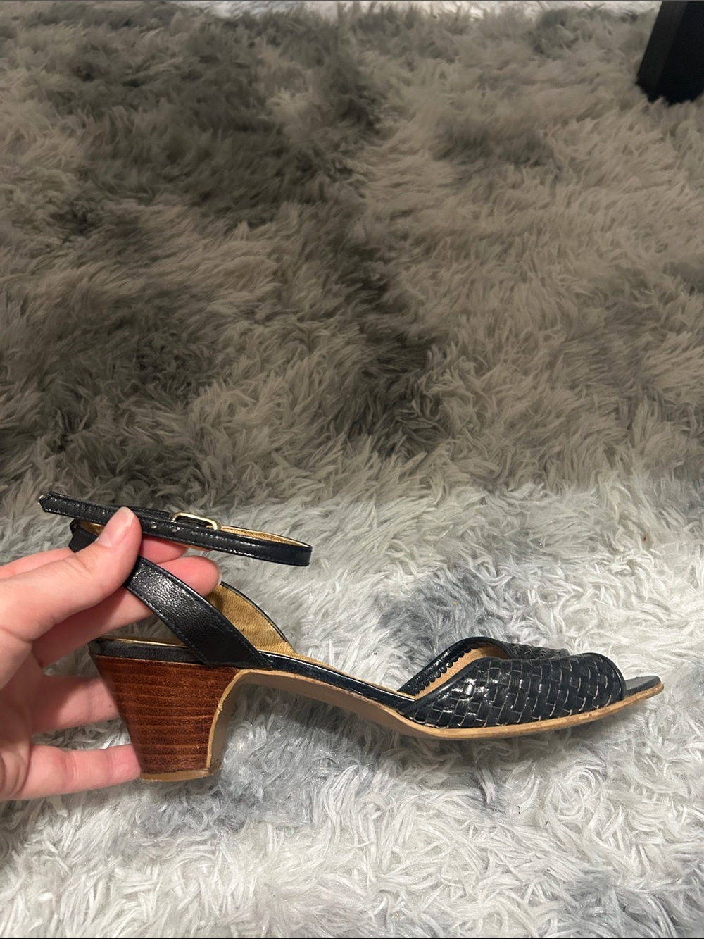 🇪🇸Caressa Vintage Leather Open-Toe Woven Ankle-Strap Sandals